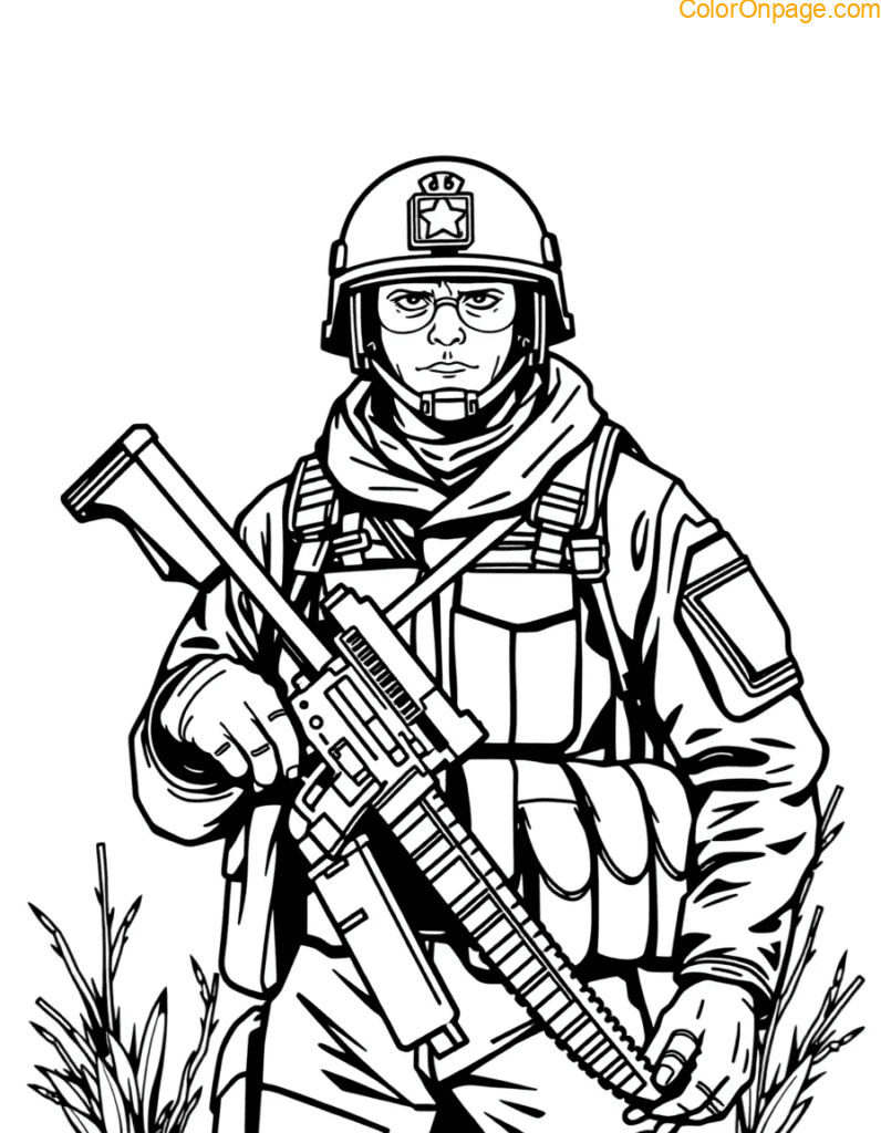 Soldier Coloring Page