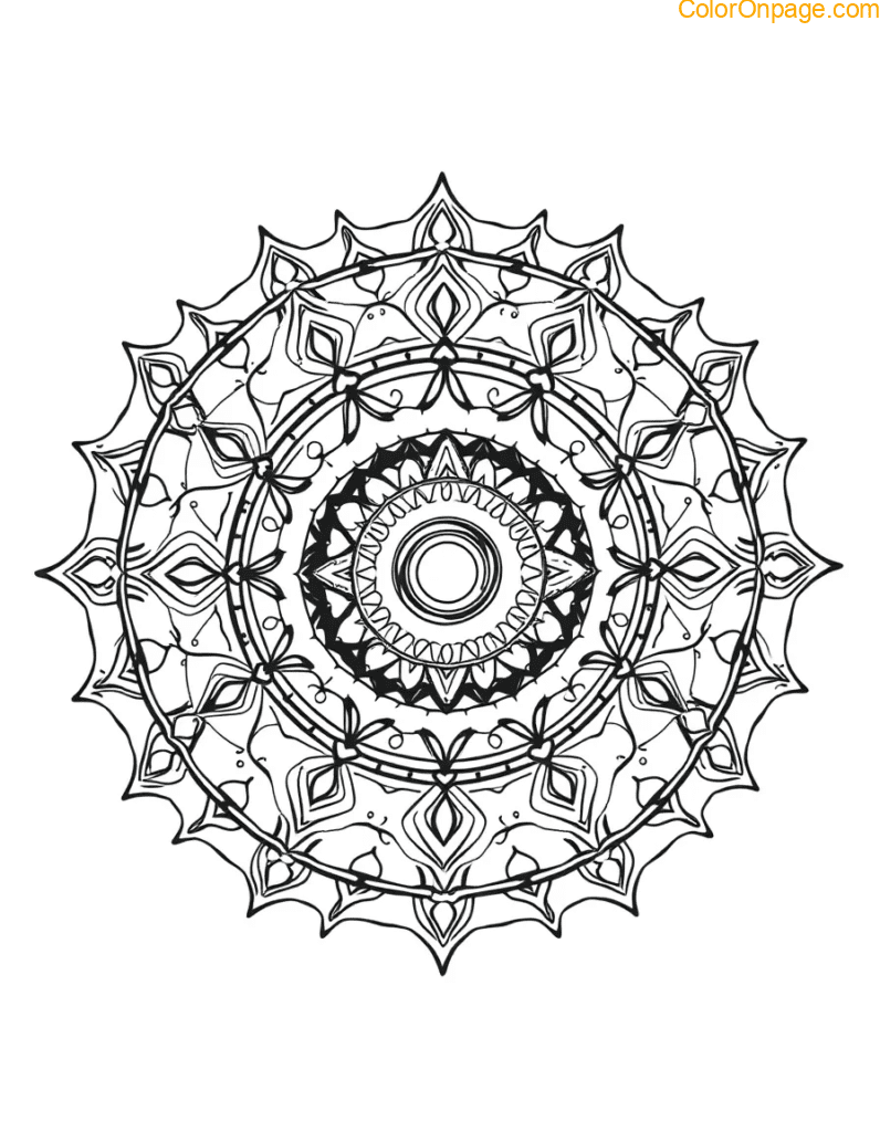 Space Mandala Coloring Page