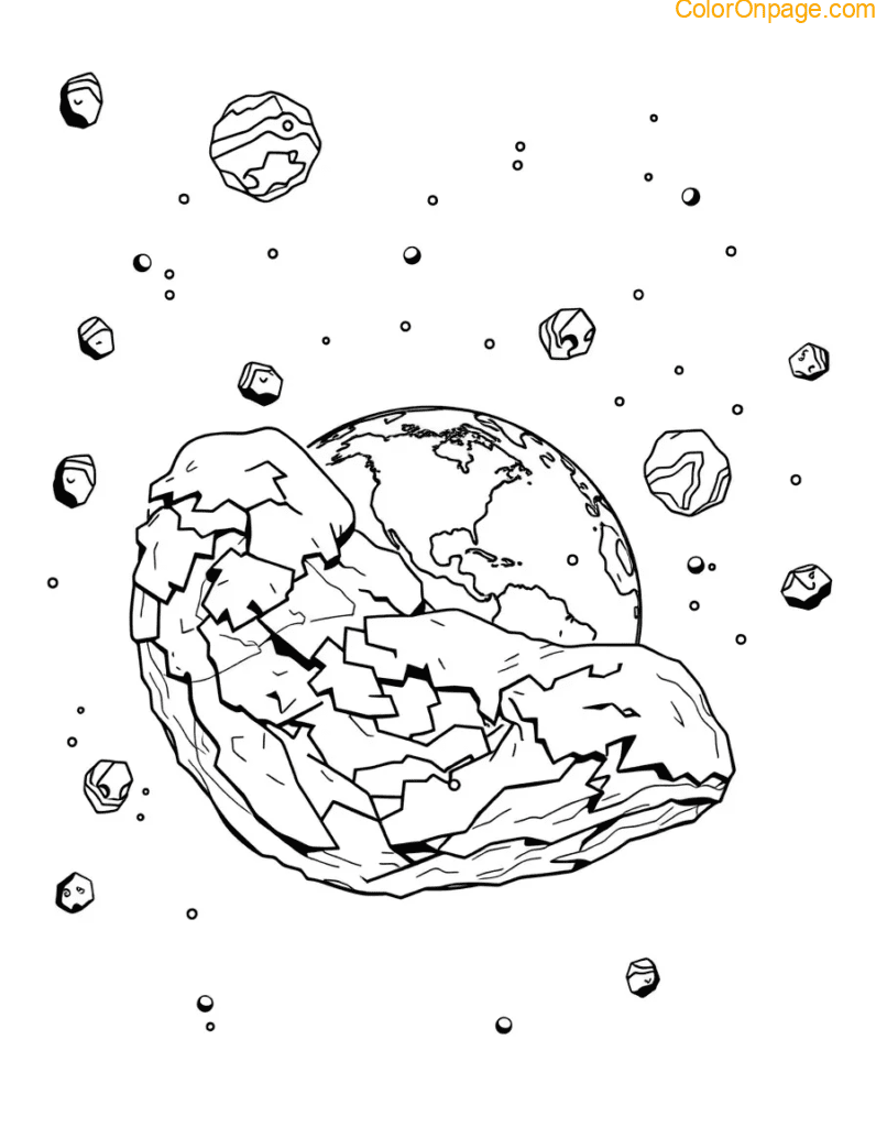 Space Maze Coloring Page