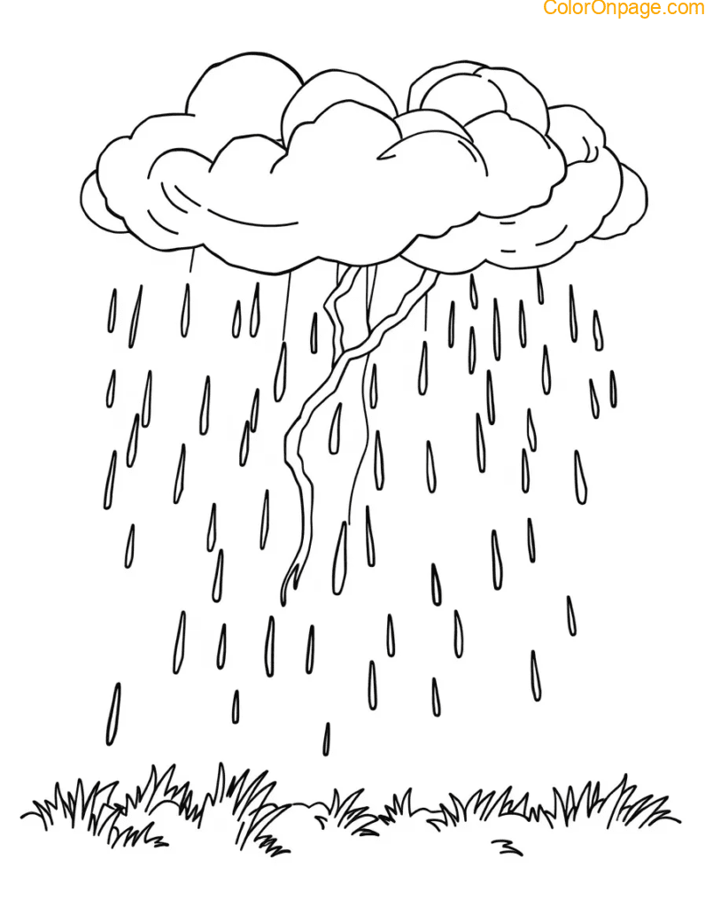 Stormy Sky Coloring Page