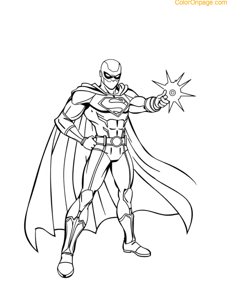 Superhero Cape Coloring Page