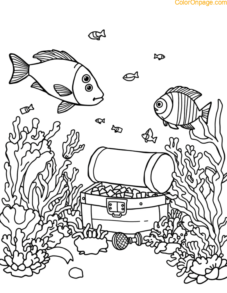 Underwater Ocean Coloring Page
