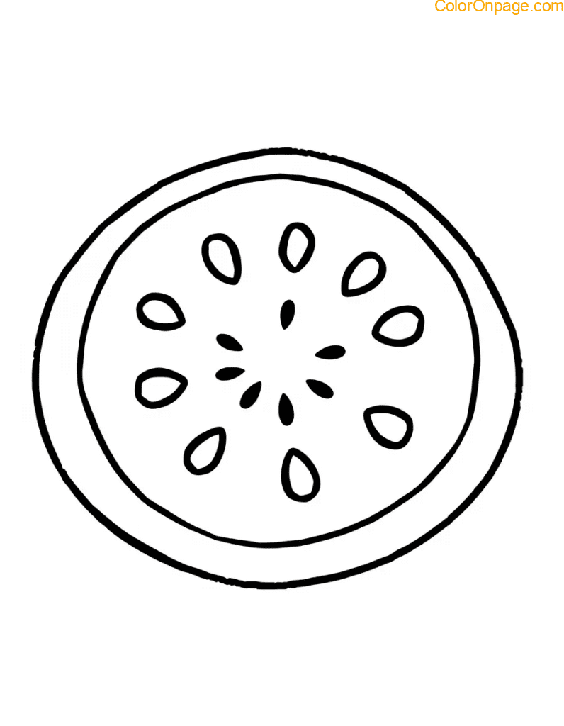 Watermelon Slice Coloring Page