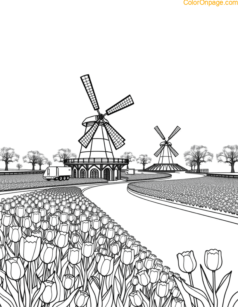 amsterdam-tulips-windmills-coloring-pa