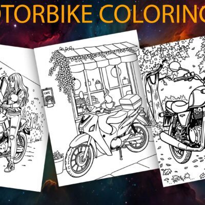 20 Motorcycle Coloring Pages for Free Download (Nature, Urban & Fantasy Sunset ETC)