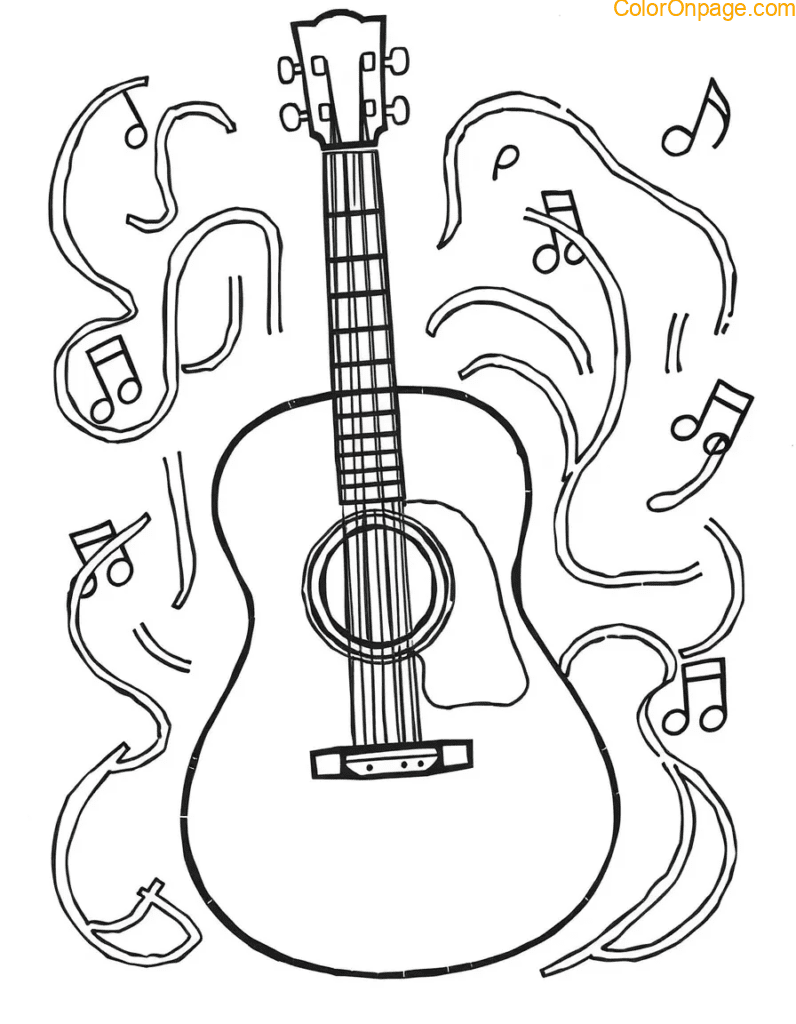 Musical Maze Coloring Sheet Puzzle Art