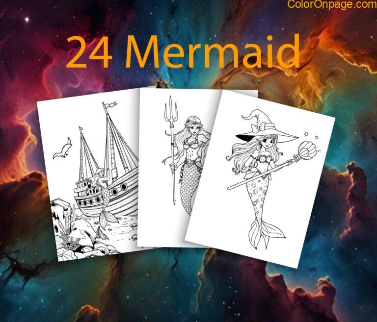 Free Mermaid Coloring Pages for Kids and Adults (2025)