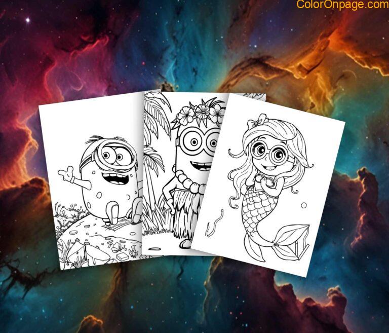 55 Hilarious & Creative Minion Coloring Pages – Fantasy, Food, Jobs & More