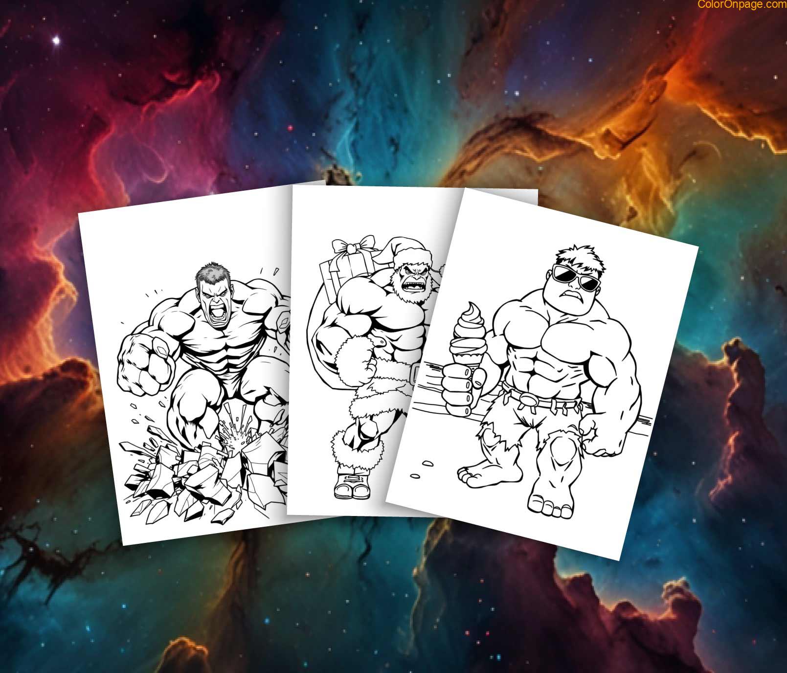 Free Printable Hulk Coloring Pages for Kids Easy & Fun Superhero Sheets