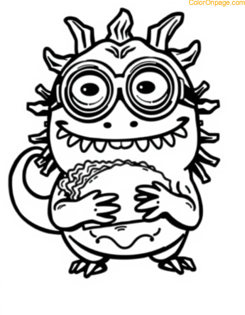 axolotl minion pink gills holding tiny taco.png