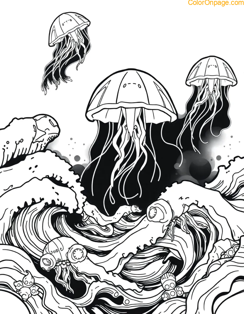 ocean waves coloring page hidden sea creatures.jpg