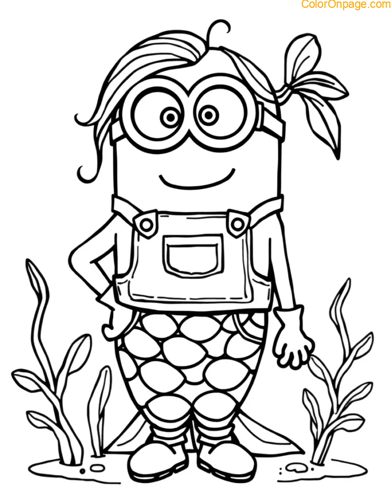 minion mermaid banana tail underwater fantasy 2