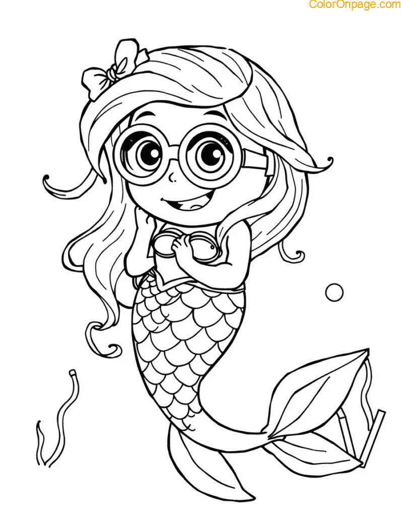 minion mermaid banana tail underwater fantasy.png 2