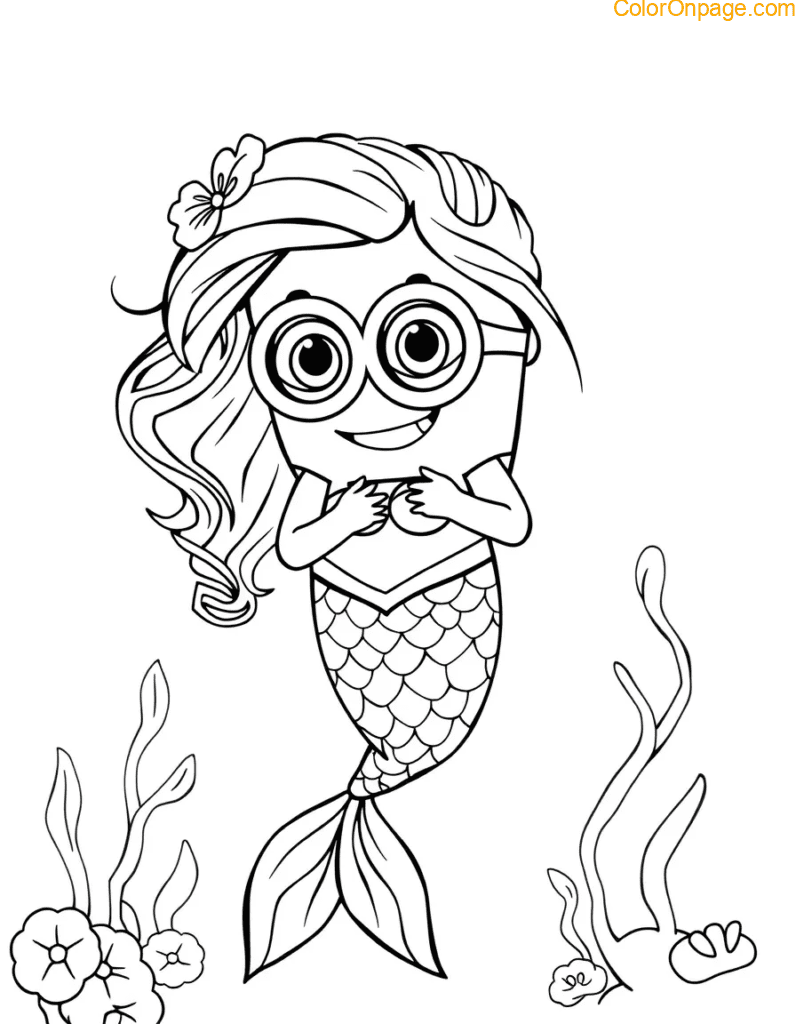 minion mermaid banana tail underwater fantasy.png