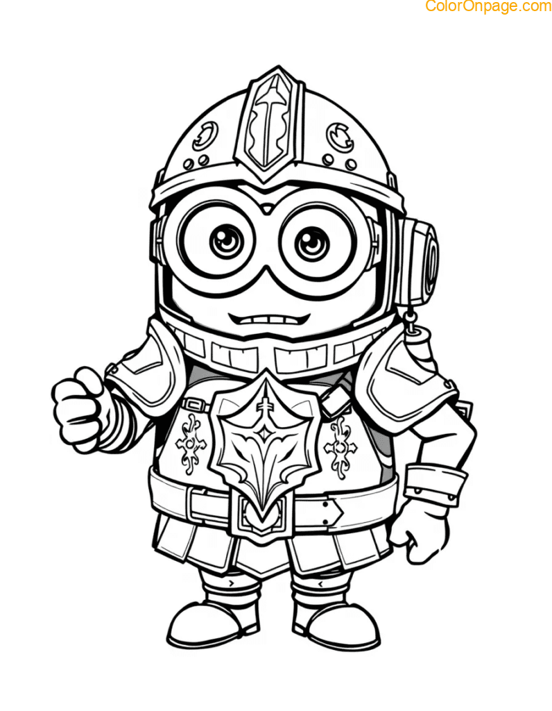 samurai minion banana katana helmet coloring sheet.jpg 2