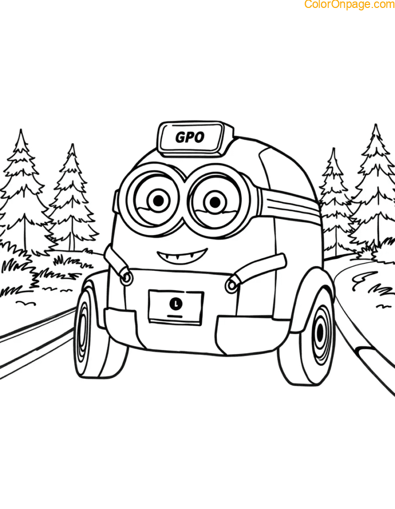 self driving minion gps recalculating funny.png